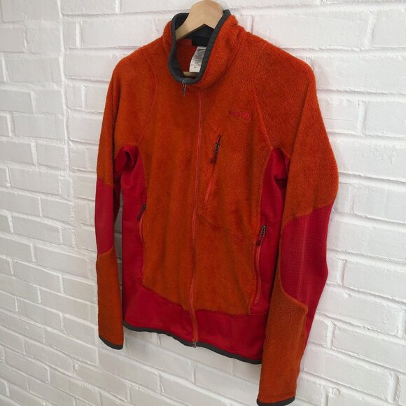 Patagonia Full Zip Fleece Jacket Orange Red Men's Small - Picture 3 of 9